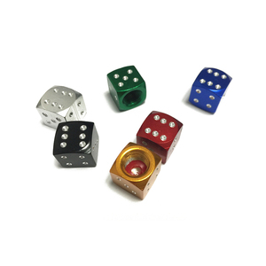 Aluminum Dice Tire Valve Stem Caps Tyre Dust Caps for Car Bike Motorcycle Schrader Auto Spare Parts